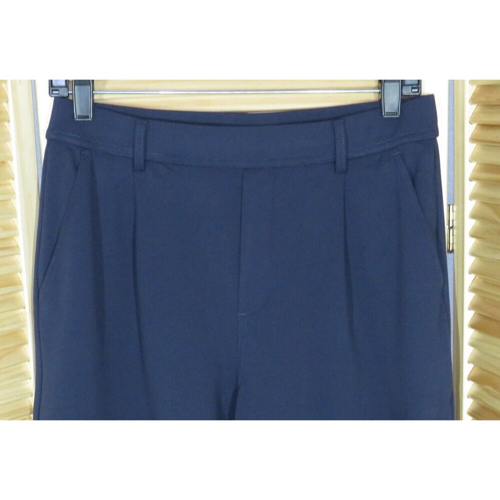 Halara Flex DayStretch Navy High Waist Pleated Pull On Pocket Pants Size Medium - Picture 3 of 9